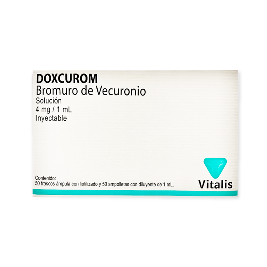 Doxcurom (Bromuro de Vecuronio) Sol iny 4mg/1ml Cja c/50 amps