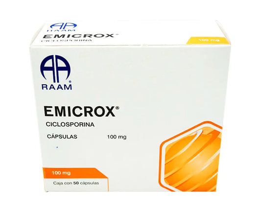 EMICROX ( CICLOSPORINA ) 100 MG CAJA CON 50 CÁPSULAS