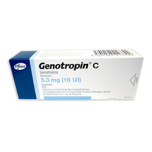 Genotropin C (Somatropina) Sol iny 5.3 mg Cja c cartucho 5.3mg/1ml