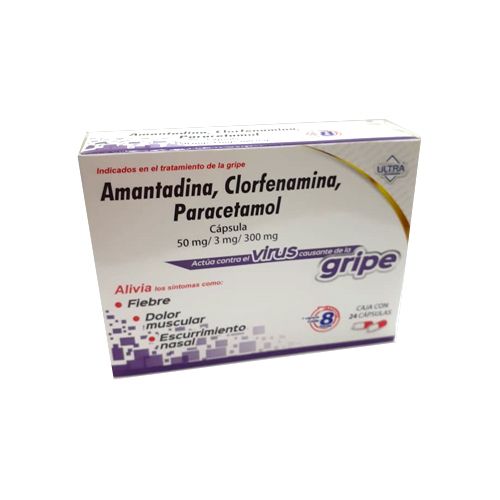 AMANTADI/CLORFE/PARACE 24 CAP 50/3/300MG