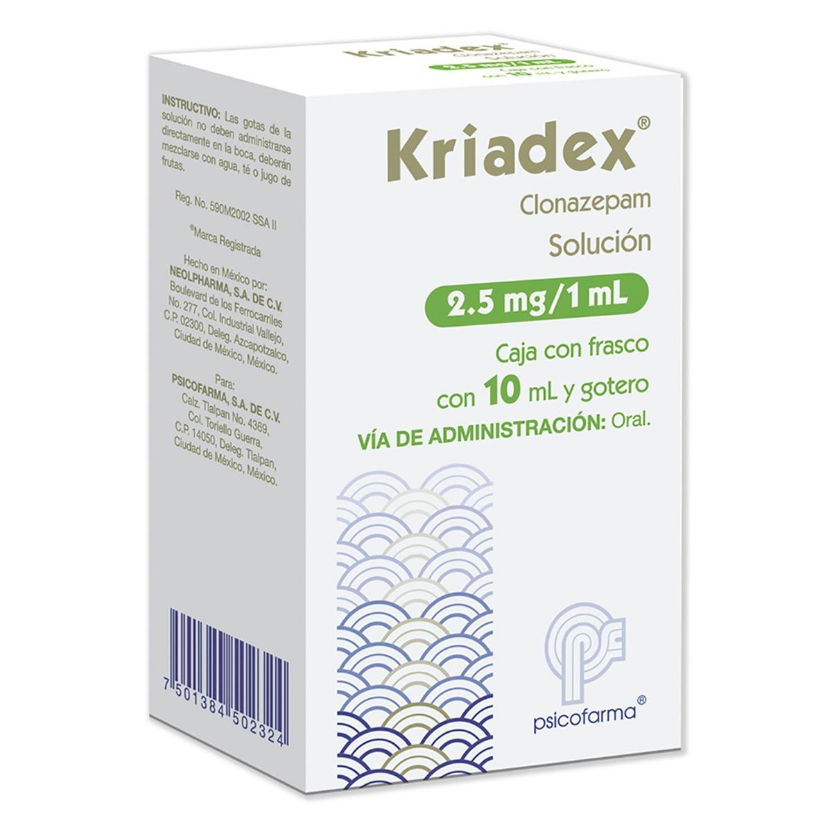 Kiadrex (Clonazepam) 2.5mg/1mL