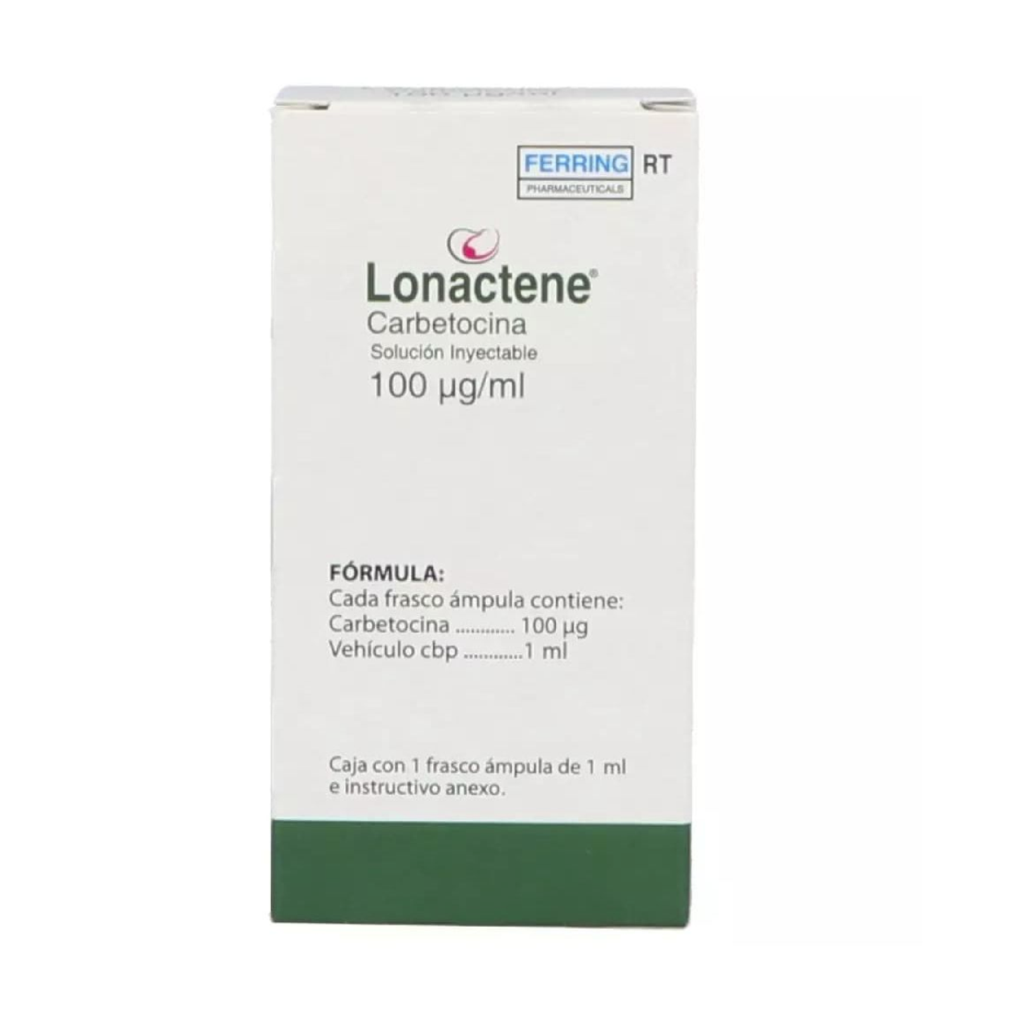 Lonactene RT (Carbetocina) Sol iny 100 mcg/ml Fco amp c/1ml