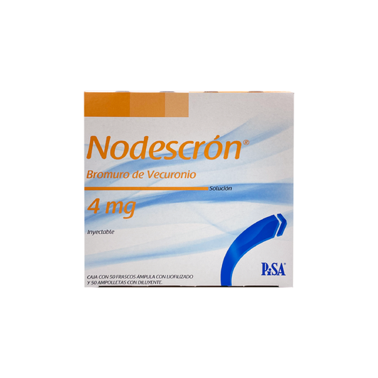 Nodescrón (Bromuro de Vecuronio) Sol iny 4mg Cja c 50 fcos amp