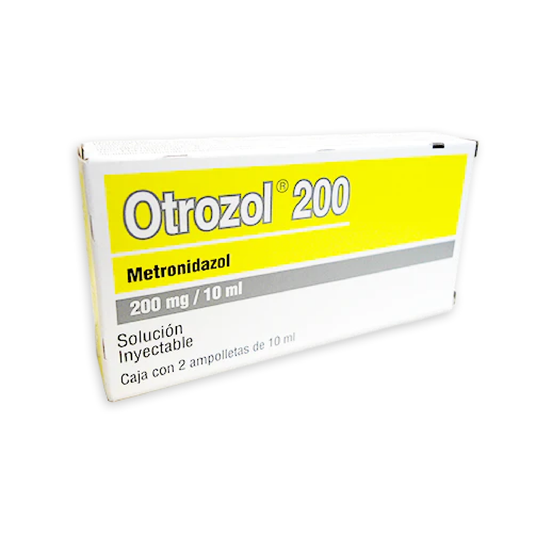 Otrozol 200 (Metronidazol) Sol iny 200mg/10mg Cja c 2 amps 10ml