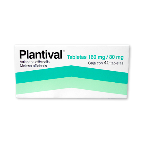 Plantival (Valeriana officinalis, Melissa officinalis) Tabs 160mg/80mg Cja c/40 tabs