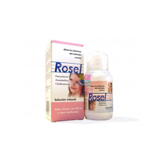 Rosel (Paracetamol, Amantadina, Clorfenamina) Sol inf 3.0g/0.5g/0.02g Cja c fco 60ml