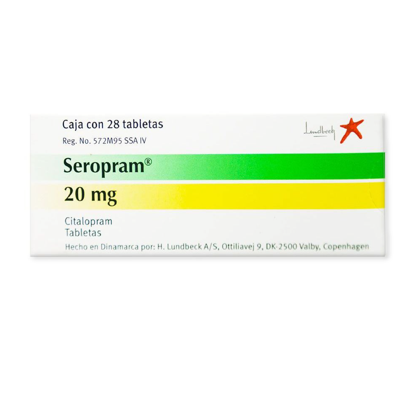 Seropram (Citalopram) Tabs 20 mg Cja c/28 tabs