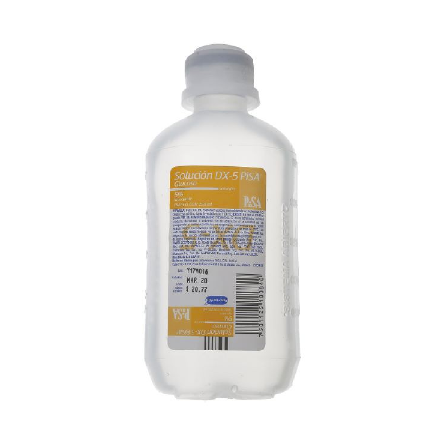 Solución DX (Glucosa) Sol iny Fco c/250 ml