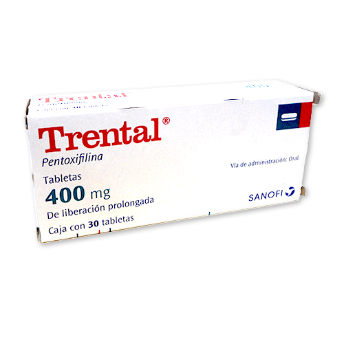 Trental (Pentoxifilina) Tabs 400 mg Cja c/30 tabs