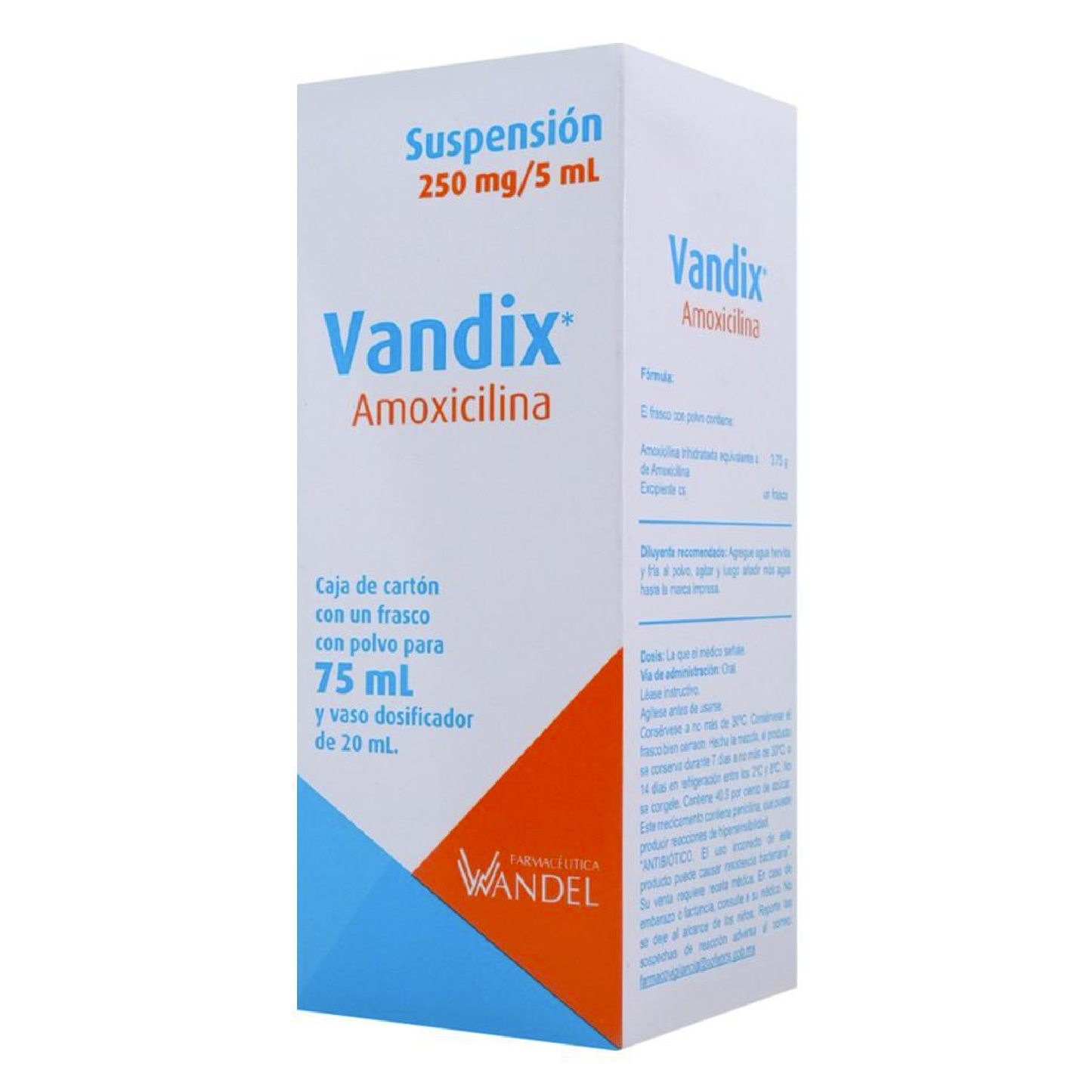 Vandix (Amoxicilina) Sus 250mg/5ml Cja c fco 75ml